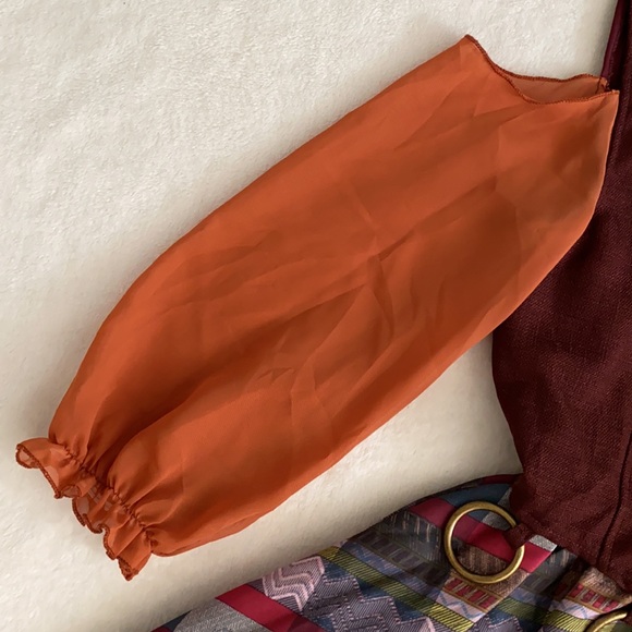 Spirit Kids Costume with Orange and Burgundy - Picture 3 of 16